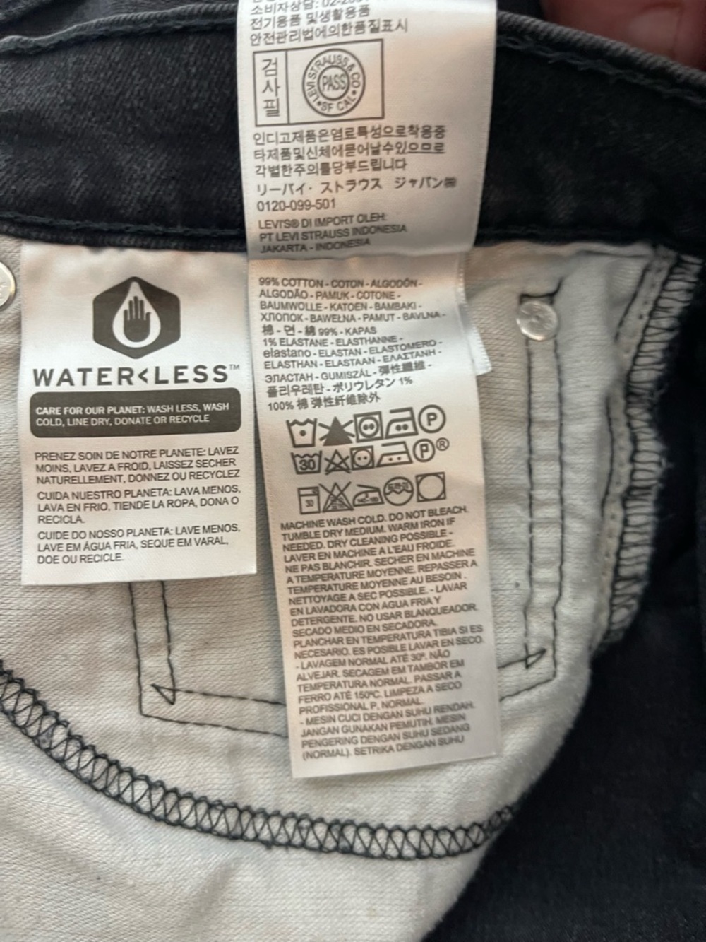 2/$40 Levi's Black Slim Straight Jeans - Picture 8 of 8